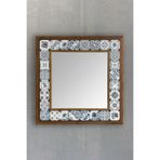 Oscar Stone Decor Masif Çerçeveli Mozaik Taş Ayna 43 Cm X 43 Cm (morocco-etnik Desen) AYN4040-098