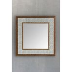 Oscar Stone Decor Masif Çerçeveli Mozaik Taş Ayna 43 Cm X 43 Cm (morocco-etnik Desen) AYN4040-103