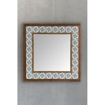 Oscar Stone Decor Masif Çerçeveli Mozaik Taş Ayna 43 Cm X 43 Cm (Morocco-Etnik Desen) Ayn4040-105