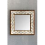 Oscar Stone Decor Masif Çerçeveli Mozaik Taş Ayna 43 Cm X 43 Cm (morocco-etnik Desen) AYN4040-107