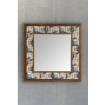 Oscar Stone Decor Masif Çerçeveli Mozaik Taş Ayna 43 Cm X 43 Cm (morocco-etnik Desen) AYN4040-108