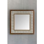 Oscar Stone Decor Masif Çerçeveli Mozaik Taş Ayna 43 Cm X 43 Cm (morocco-etnik Desen) AYN4040-109