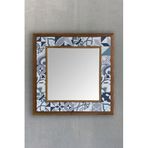 Oscar Stone Decor Masif Çerçeveli Mozaik Taş Ayna 43 Cm X 43 Cm (Morocco-Etnik Desen) Ayn4040-113