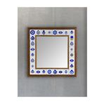 Oscar Stone Decor Masif Çerçeveli Mozaik Taş Ayna 43 Cm X 43 Cm (NAZAR BONCUĞU) AYN4040-088