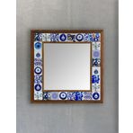 Oscar Stone Decor Masif Çerçeveli Mozaik Taş Ayna 43 Cm X 43 Cm (NAZAR BONCUĞU)