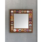 Oscar Stone Decor Masif Çerçeveli Mozaik Taş Ayna 43 Cm X 43 Cm Osmanlı Kolaj