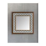 Oscar Stone Decor Masif Çerçeveli Mozaik Taş Ayna 43 Cm X 43 Cm Seramik Desenli AYN4040-059