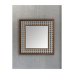 Oscar Stone Decor Masif Çerçeveli Mozaik Taş Ayna 43 Cm X 43 Cm Seramik Desenli Ayn4040-061