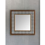 Oscar Stone Decor Masif Çerçeveli Mozaik Taş Ayna 43 Cm X 43 Cm Seramik Desenli