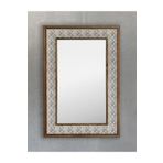 Oscar Stone Decor Masif Çerçeveli Mozaik Taş Ayna 43 Cm X 63 Cm Seramik Desenli Ayna AYN4060-104