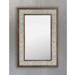 Oscar Stone Decor Masif Çerçeveli Mozaik Taş Ayna 43 Cm X 63 Cm Seramik Desenli Dresuar Aynası
