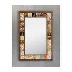 Oscar Stone Decor Masif Çerçeveli Mozaik Taş (doğal-mermer) Ayna 43x63cm Monalisa Etnik-da Vinci AYN4060-078