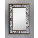 Oscar Stone Decor Masif Çerçeveli Mozaik Taş (Mermer) Ayna 43 Cm X 63 Cm Seramik Desenli Dresuar Aynası