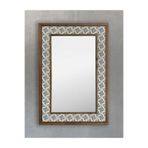 Oscar Stone Decor Masif Çerçeveli Mozaik Taş (mermer) Ayna 43cmx63cm Seramik Desenli Dresuar Aynası AYN4060-105