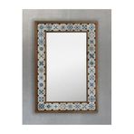 Oscar Stone Decor Masif Çerçeveli Mozaik Taş (mermer) Ayna 43x63cm Cm Seramik Desenli Dresuar Aynası AYN4060-099