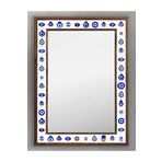 Oscar Stone Decor Masif Çerçeveli Mozaik Taş (mermer) Ayna 53x73 Cm Nazar Boncuğu Balkon AYN5070-088