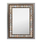 Oscar Stone Decor Masif Çerçeveli Mozaik Taş (mermer) Ayna 53x73 Cm (tile-etnik-seramik Desenli) AYN5070-071