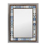 Oscar Stone Decor Masif Çerçeveli Mozaik Taş (mermer) Ayna 53x73 Cm (tile-etnik-seramik Desenli) AYN5070-089