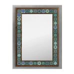 Oscar Stone Decor Masif Çerçeveli Mozaik Taş (mermer) Ayna 53x73 Cm (tile-seramik Desenli) Dresuar AYN5070-097
