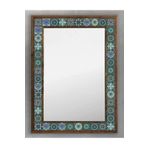 Oscar Stone Decor Masif Çerçeveli Mozaik Taş (mermer) Ayna 53x73 Cm (tile-seramik Desenli) Dresuar