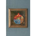 Oscar Stone Decor Masif Çerçeveli Nar (bereket) Doğaltaş Tablo Pano 28x28 Cm PRMT2020-468