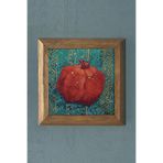 Oscar Stone Decor Masif Çerçeveli Nar Doğal Taş Tablo Pano 28x28 cm PRMT2020-480