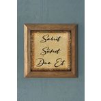 Oscar Stone Decor Masif Çerçeveli Taş Tablo-sabret Şükret Dua Et-duvar Dekoru- 28x28 Cm PRMT2020-1061