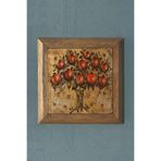 Oscar Stone Decor Nar Berekettir-masif Çerçeveli Taş Tablo-duvar Dekoru- 28x28 Cm PRMT2020-1070