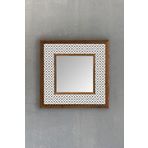 Oscar Stone Decor Oscar Stone Ahşap Çerçeveli Mozaik Doğaltaş Ayna 33 Cm X 33 Cm Ayn-003