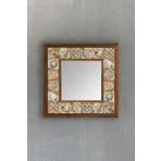 Oscar Stone Decor Oscar Stone Ahşap Çerçeveli Mozaik Doğaltaş Ayna 33 Cm X 33 Cm AYN-012