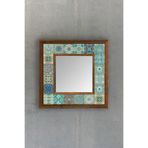 Oscar Stone Decor Oscar Stone Ahşap Çerçeveli Mozaik Doğaltaş Ayna 33 Cm X 33 Cm AYN-041
