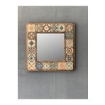 Oscar Stone Decor Oscar Stone Ahşap Çerçeveli Mozaik Doğaltaş Ayna 33 Cm X 33 Cm AYN-042