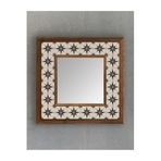 Oscar Stone Decor Oscar Stone Ahşap Çerçeveli Mozaik Doğaltaş Ayna 33 Cm X 33 Cm AYN-045