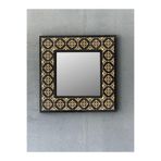 Oscar Stone Decor Oscar Stone Ahşap Çerçeveli Mozaik Doğaltaş Ayna 33 Cm X 33 Cm AYN-051