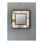 Oscar Stone Decor Oscar Stone Ahşap Çerçeveli Mozaik Doğaltaş Ayna 33 Cm X 33 Cm Dresuar Ayna AYN-008