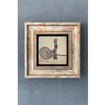 Oscar Stone Decor Padişah Tuğrası Çerçeveli Taş Tablo 20x20 Cm-wall Decor CDD-40-1246