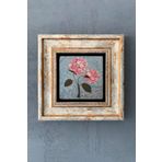 Oscar Stone Decor Pembe Ebru Sanatı Çerçeveli Taş Tablo 20 x 20 cm CDD-40-1222