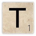 Oscar Stone Decor T1 Harfi Doğaltaş Bardak Altlığı