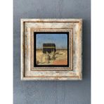 Oscar Stone Decor Taş Duvar Dekoru 20 x 20 cm Eskitme Görünümlü Çerçeve ile Şık Tasarım