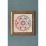 Oscar Stone Decor Yaşam Çiçeği Mandala Masif Ahşap Çerçeveli Taş Tablo 28X28 Cm Prmt2020-1351