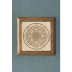 Oscar Stone Decor Yaşam Çiçeği Mandala Masif Ahşap Çerçeveli Taş Tablo -duvar Dekoru-28x28 Cm PRMT2020-1348