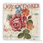 Oscar Stone Dozen Roses 20x20cm Taş Tablo