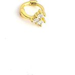 Ose Shop Baget Zirkon Taşlı 925ayar Gümüş Altın Tragus Kıkırdak Tek Halka Küpe