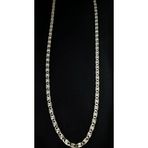 Ose Shop İtalyan Kendinden Işıltılı Valentino 925 ayar Gümüş Erkek Zincir Kolye