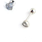 Ose Shop Pırlanta Parlaklığında Zirkon Taşlı 925ayar Gümüş Kalp Figürlü Tragus Piercing