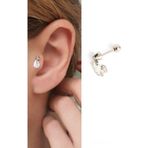 Ose Shop Pırlanta Parlaklığında Zirkon Taşlı 925ayar Gümüş Tragus helix piercing