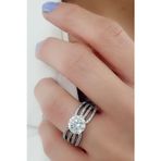 Ose Shop Sky Diamond Taşlı 925ayar Gümüş Tek Taş Yüzük