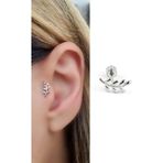 Ose Shop Yaprak figürlü 925ayar Gümüş Tragus Helix Kikirdak piercing
