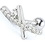 Ose Shop Zirkon Taş Detaylı 925ayar Gümüş Trend Tragus Helix Kikirdak piercing
