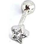 Ose Shop Zirkon Taşlı 925 ayar Gümüş Yıldız Figürlü Tragus Piercing